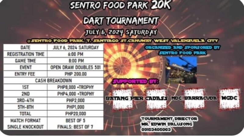 20k Sentro Food Park Dart Tournament