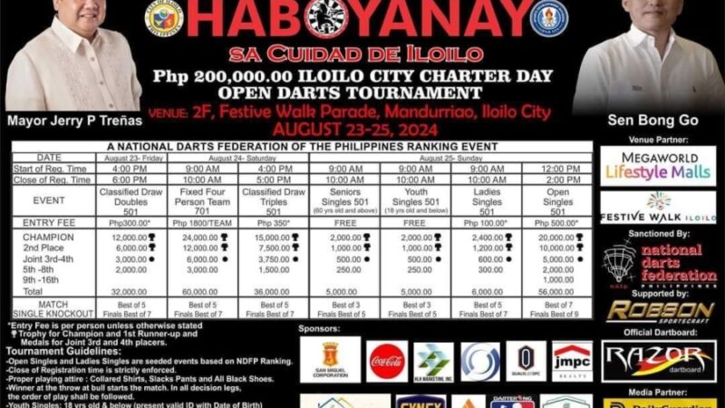 P200,000 Iloilo City Charter Day Open Darts Tournament