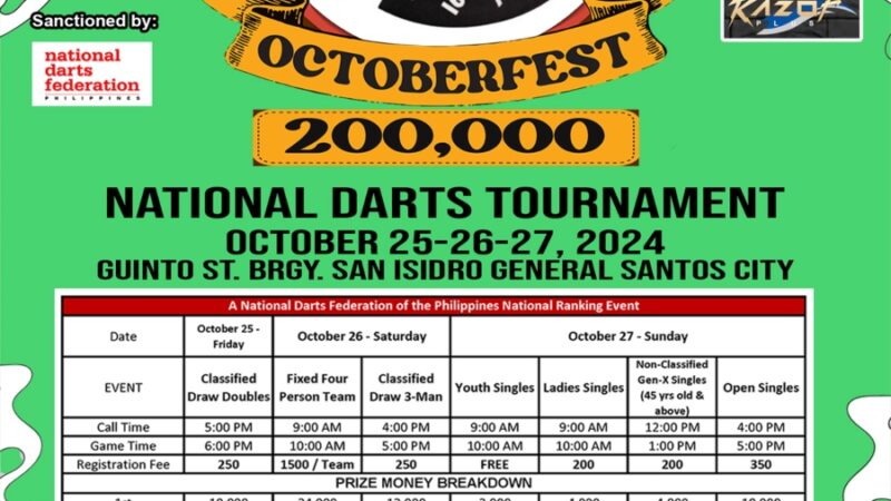 P200,000 Aimpoint Sports Bar National Darts Tournament